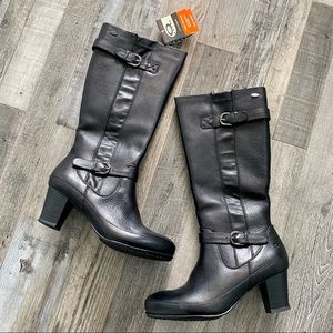 ⬇️ NWT Black Wide Calf Tall Leather Boots
